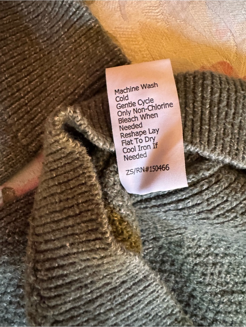 Market & Spruce Sage Green Textured Knit Tunic Sweater 1X Button Shoulder - Picture 6 of 7